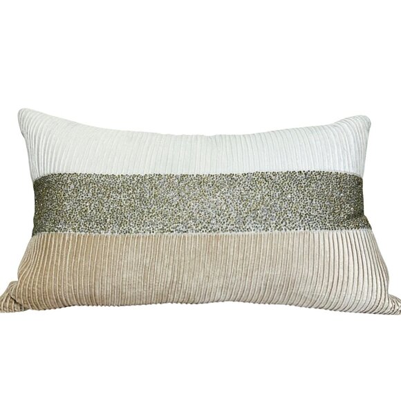 Callisto Home Velvet Beaded Decorative Throw Pillow - Picture 1 of 9